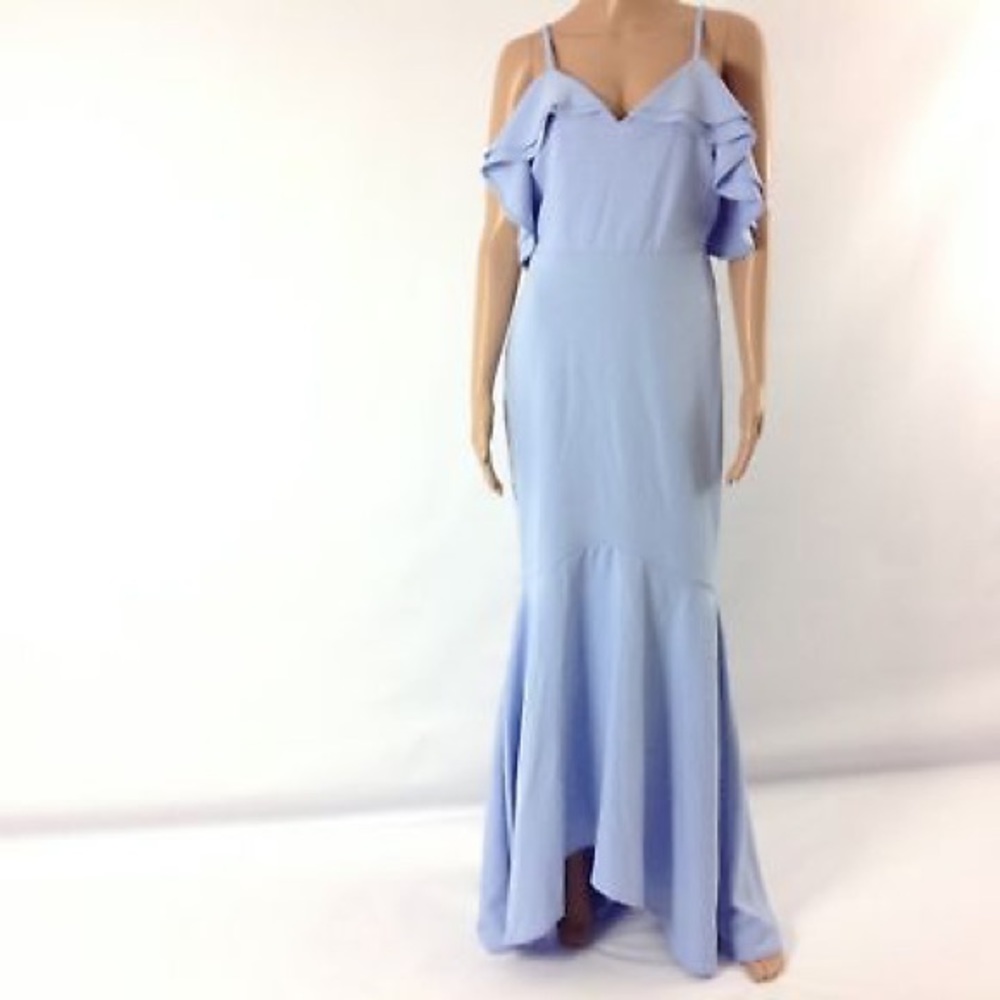 Zack Womens Tall Formal Dress Stretch Ruffle